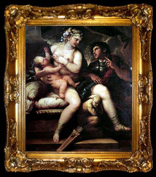 framed  Luca  Giordano Venus Cupid and Mars, ta009-2